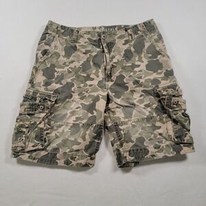 Aeropostale Men Cargo Shorts Size 34 Camo Military Utility Cotton